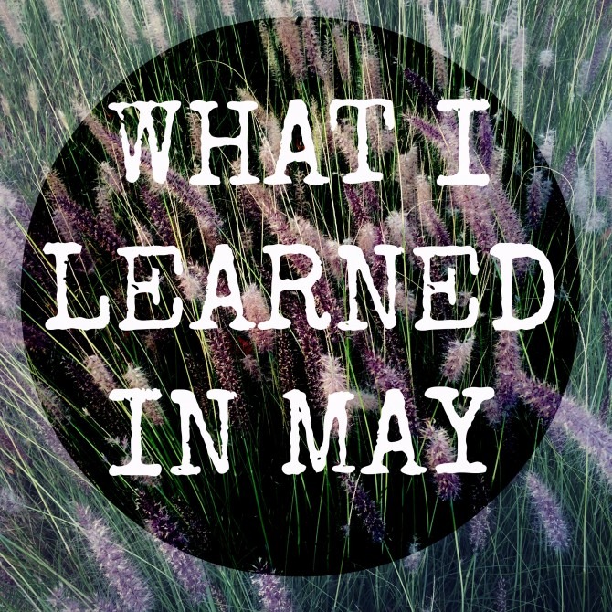 WHAT I LEARNED IN MAY
