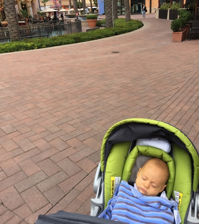 Charlie and I explore the mall.