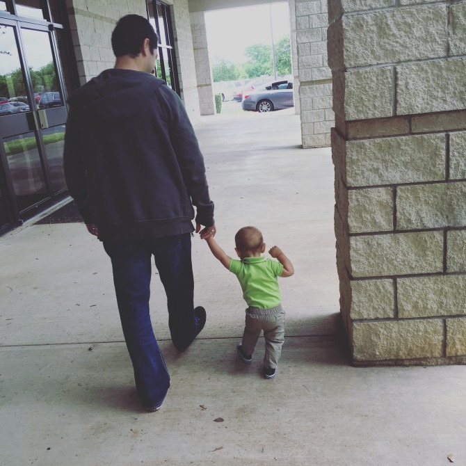 Daddy and Charlie at Church