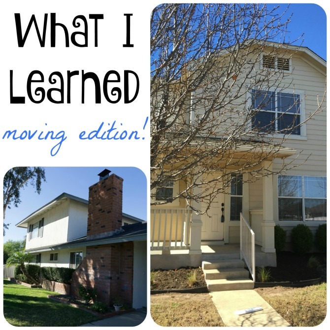 What I Learned Moving Edition