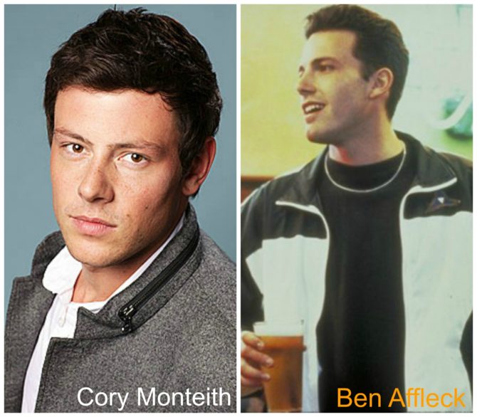 Cory Monteith Ben Affleck Twins!