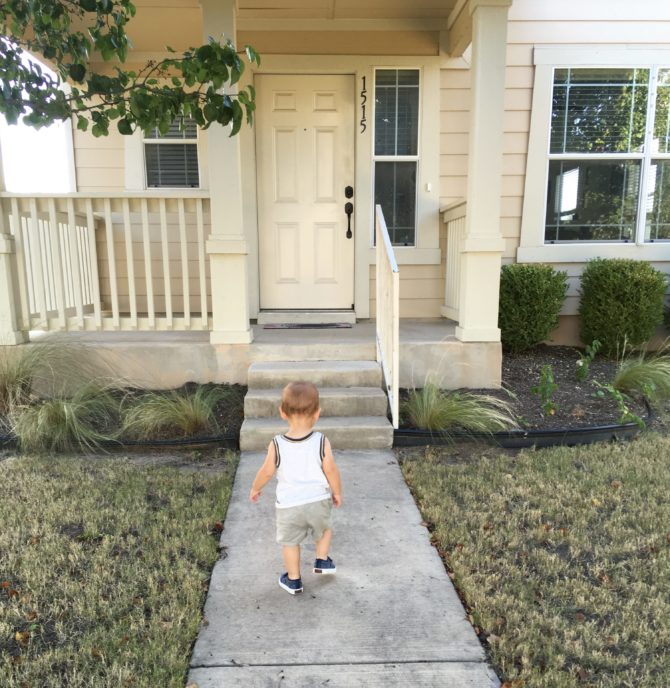 Charlie is just thankful our house has a park down the street! 