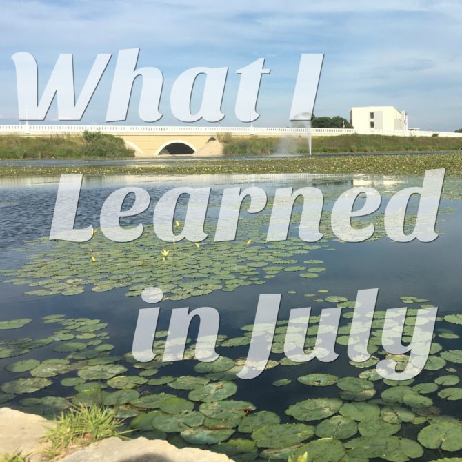 What I Learned in July