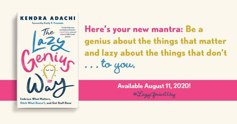 The Lazy Genius Way {Book Review} – KendraNicole.net