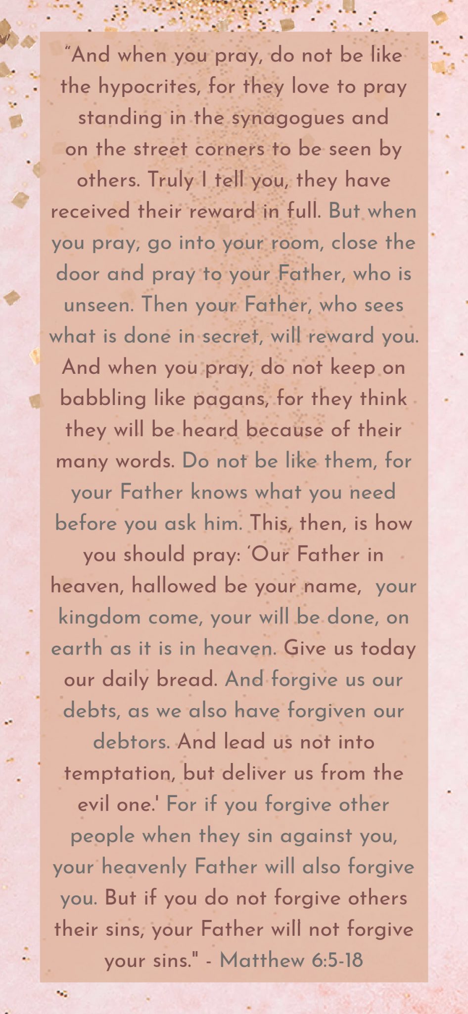 And When You Pray Sermon On The Mount Part 7 KendraNicole