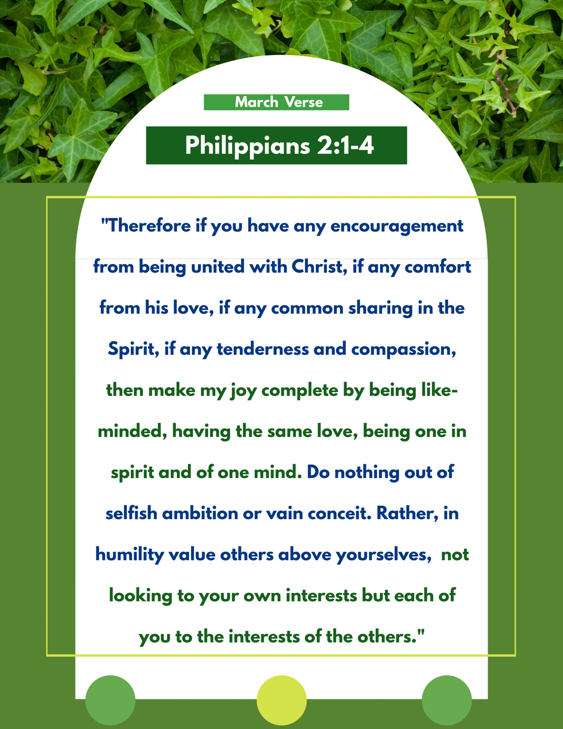 Saying Goodbye To Self March Verse Philippians 2 1 4 KendraNicole